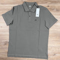 CP Company Stretch Piquet Striped Collar Polo Shirt in Fallen Rock Ironleague