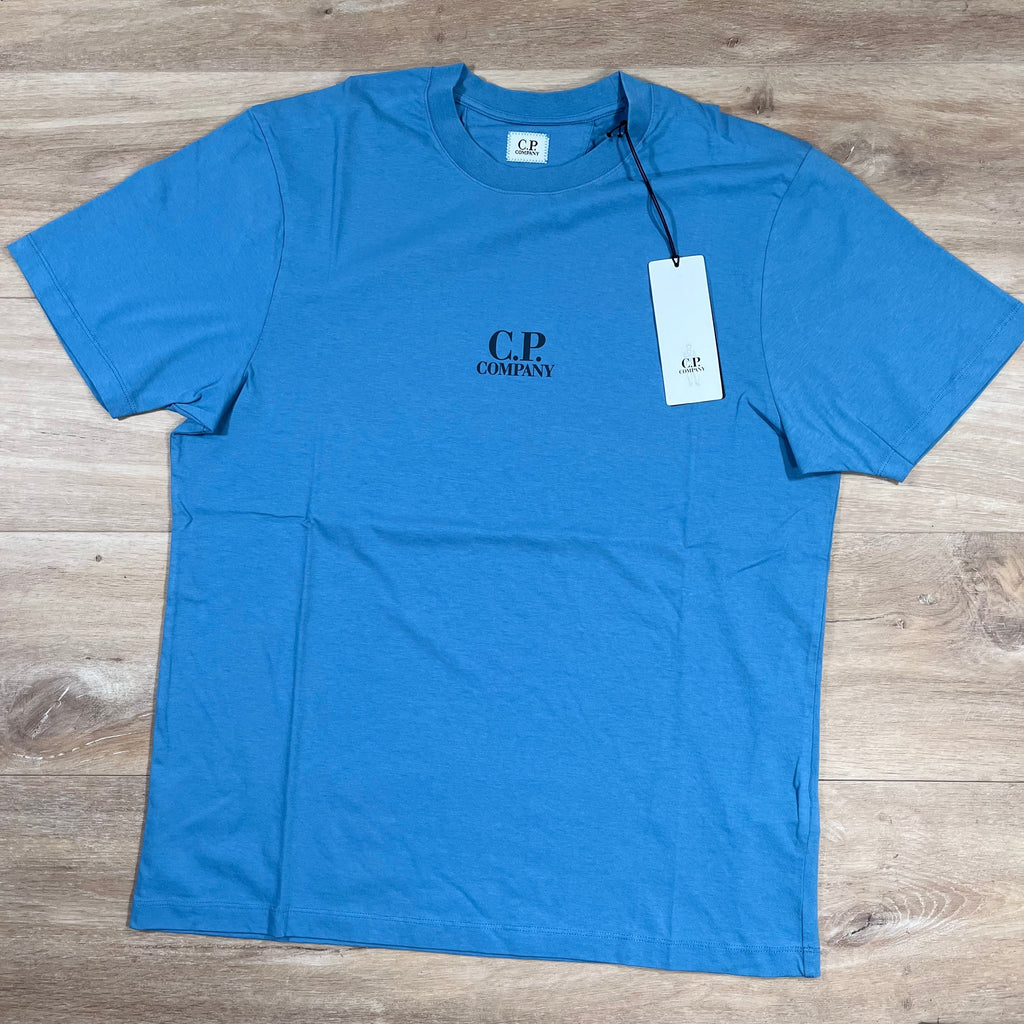 CP Company 30/1 Jersey British Sailor T-Shirt in Aegean Blue Ironleague