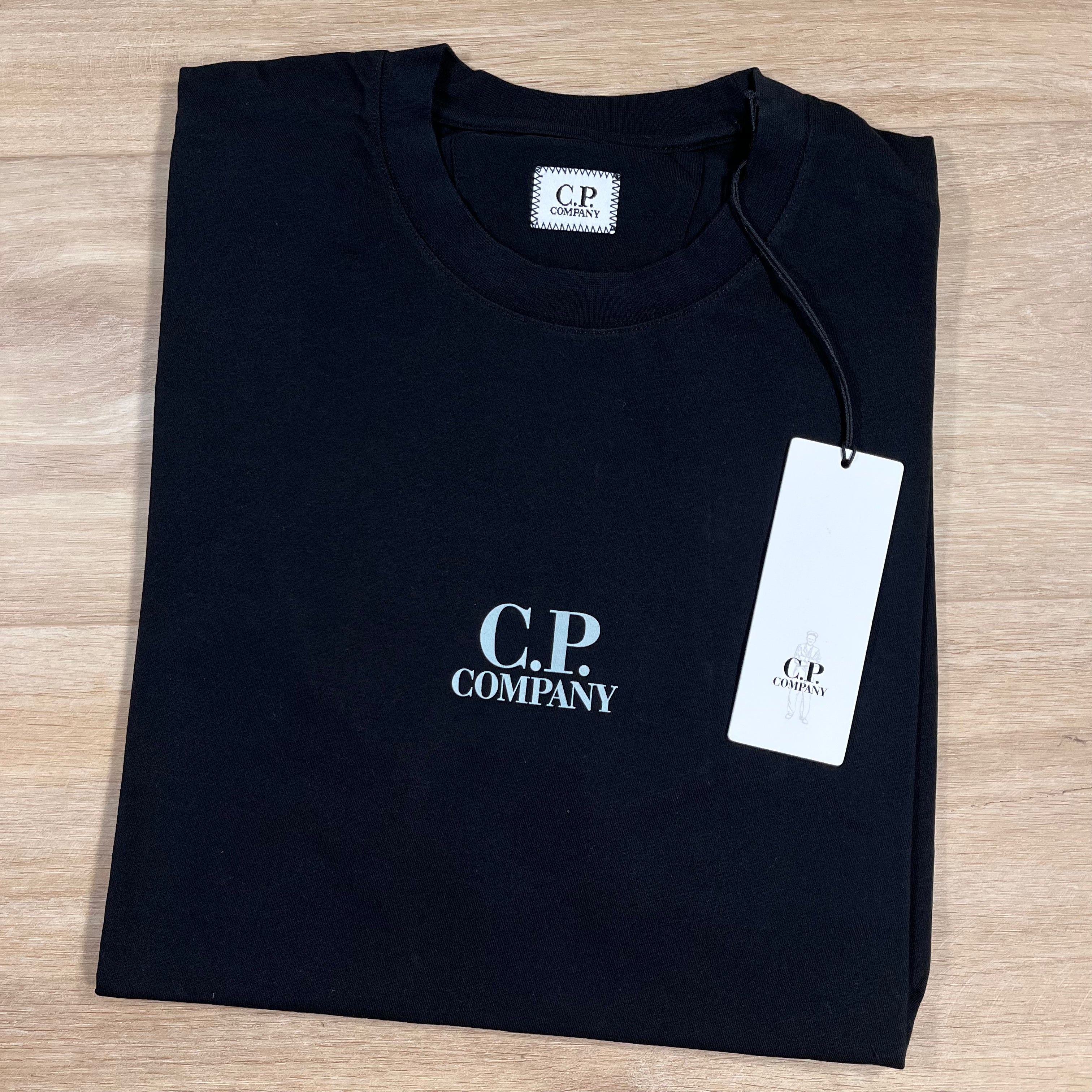CP Company 30/1 Jersey British Sailor T-Shirt in Black Ironleague