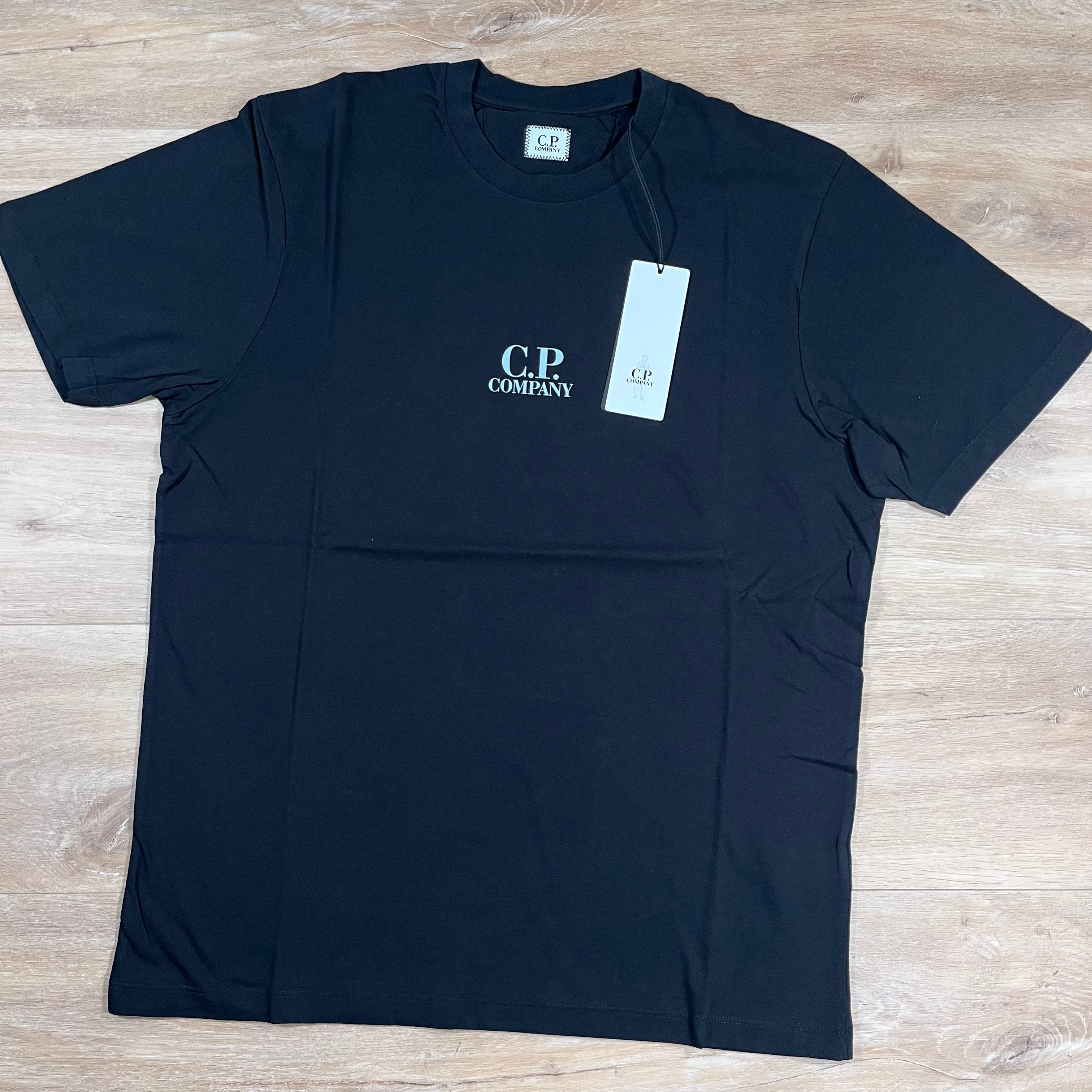 CP Company 30/1 Jersey British Sailor T-Shirt in Black Ironleague