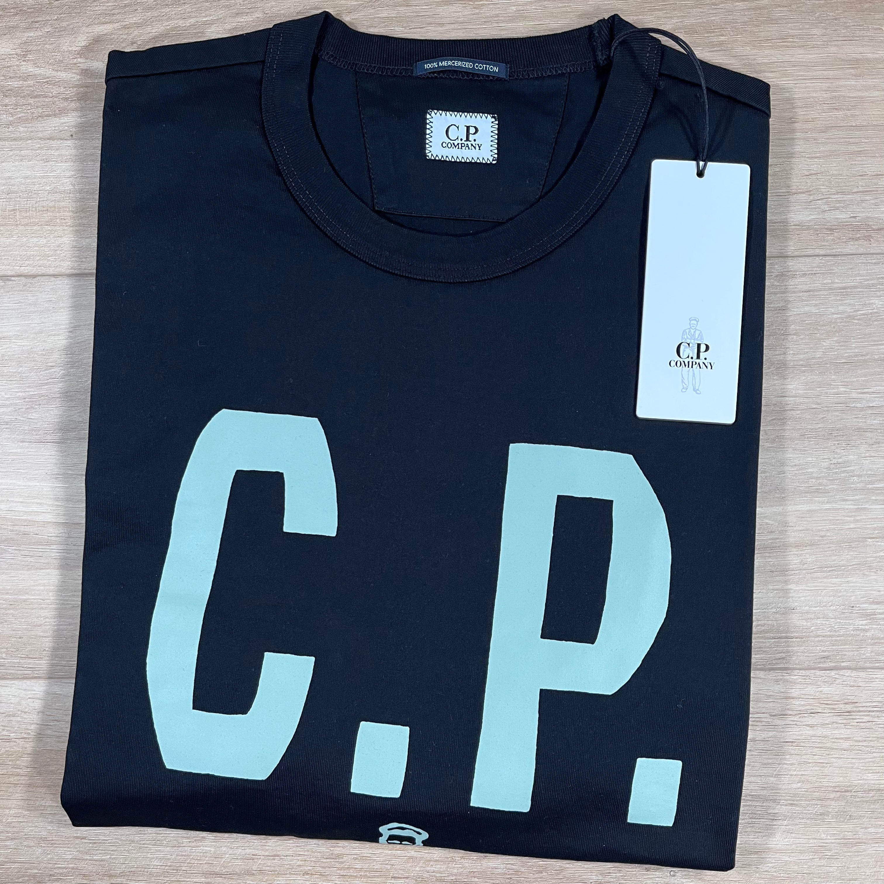 CP Company Mercerized 30/2 Jersey Sailor T-Shirt in Black Ironleague