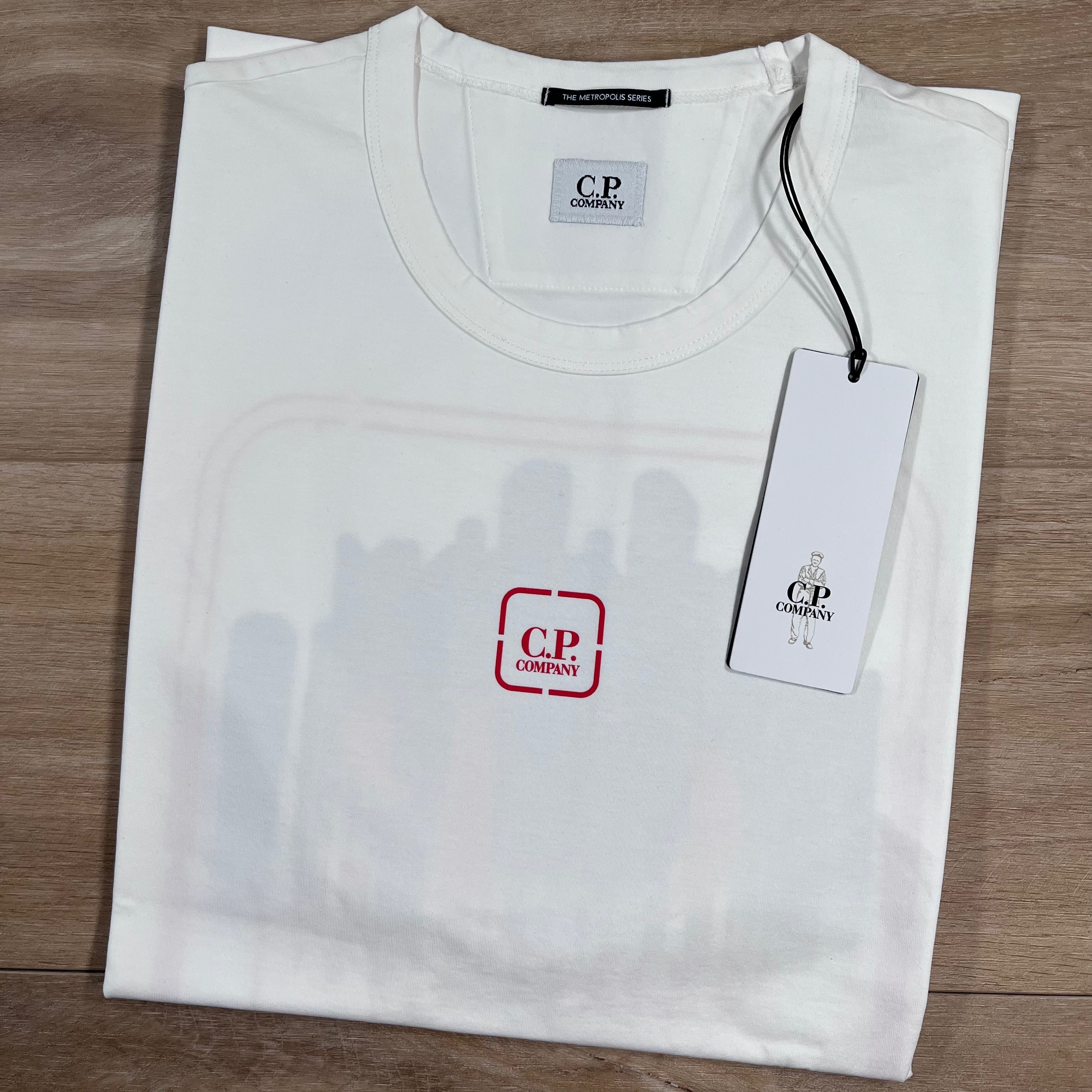 CP Company Metropolis T-Shirt in White Ironleague