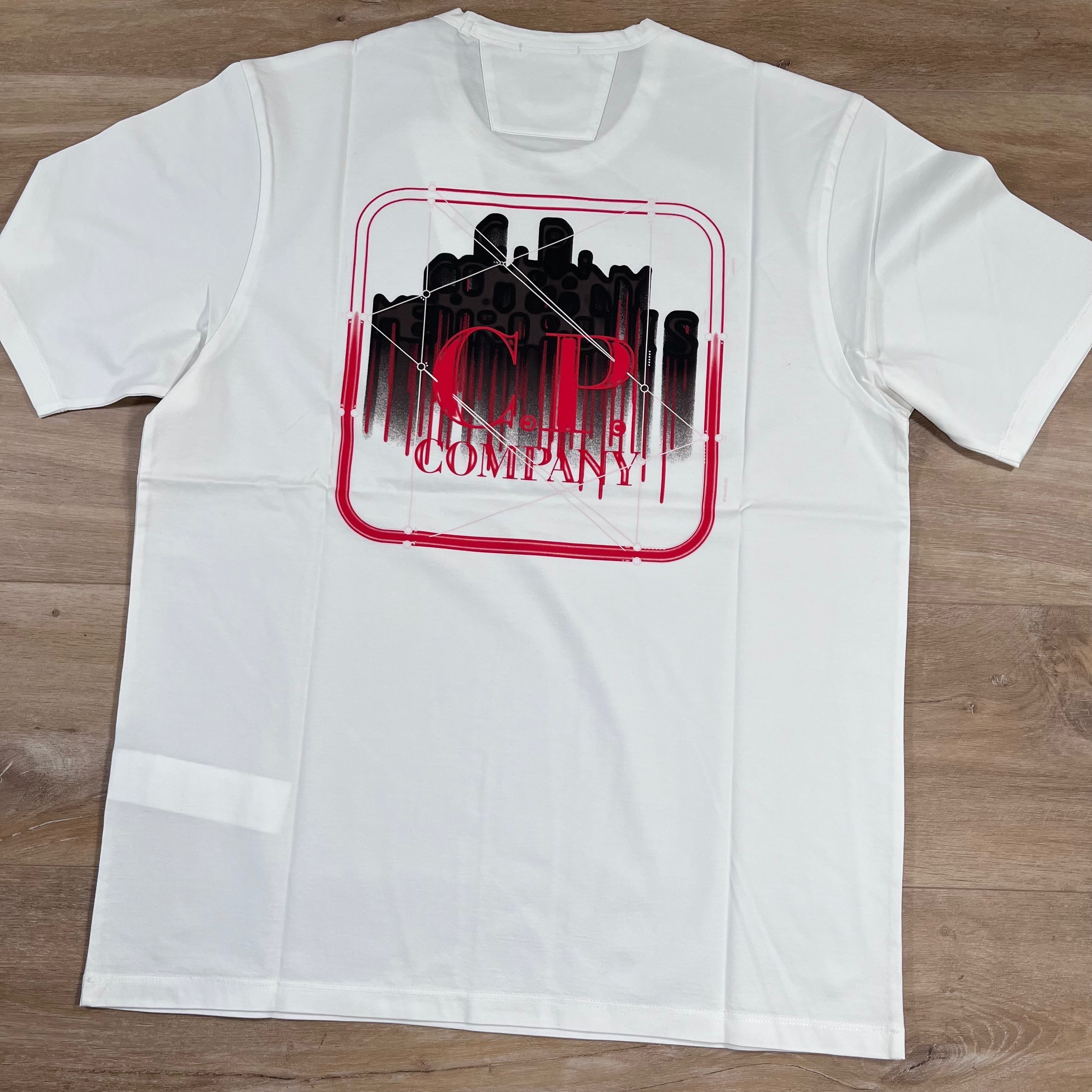 CP Company Metropolis T-Shirt in White Ironleague