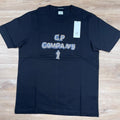 CP Company Mercerized 30/2 Jersey Twisted Logo T-Shirt in Black Ironleague
