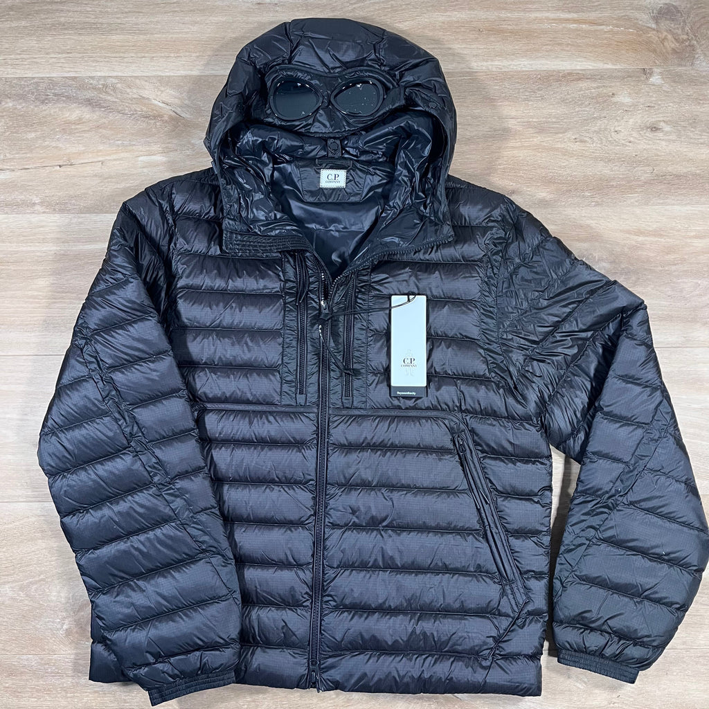 CP Company DD Shell Goggle Down Jacket in Black Ironleague