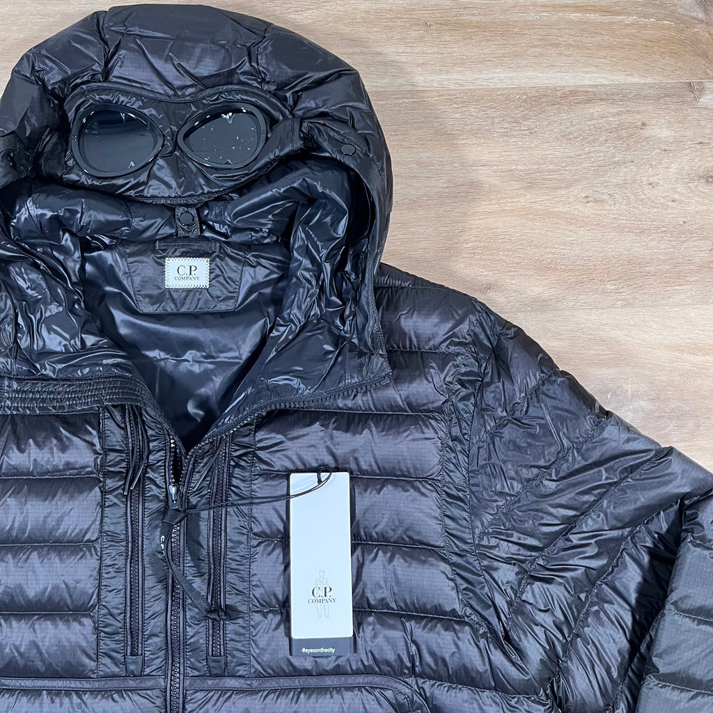 CP Company DD Shell Goggle Down Jacket in Black Ironleague