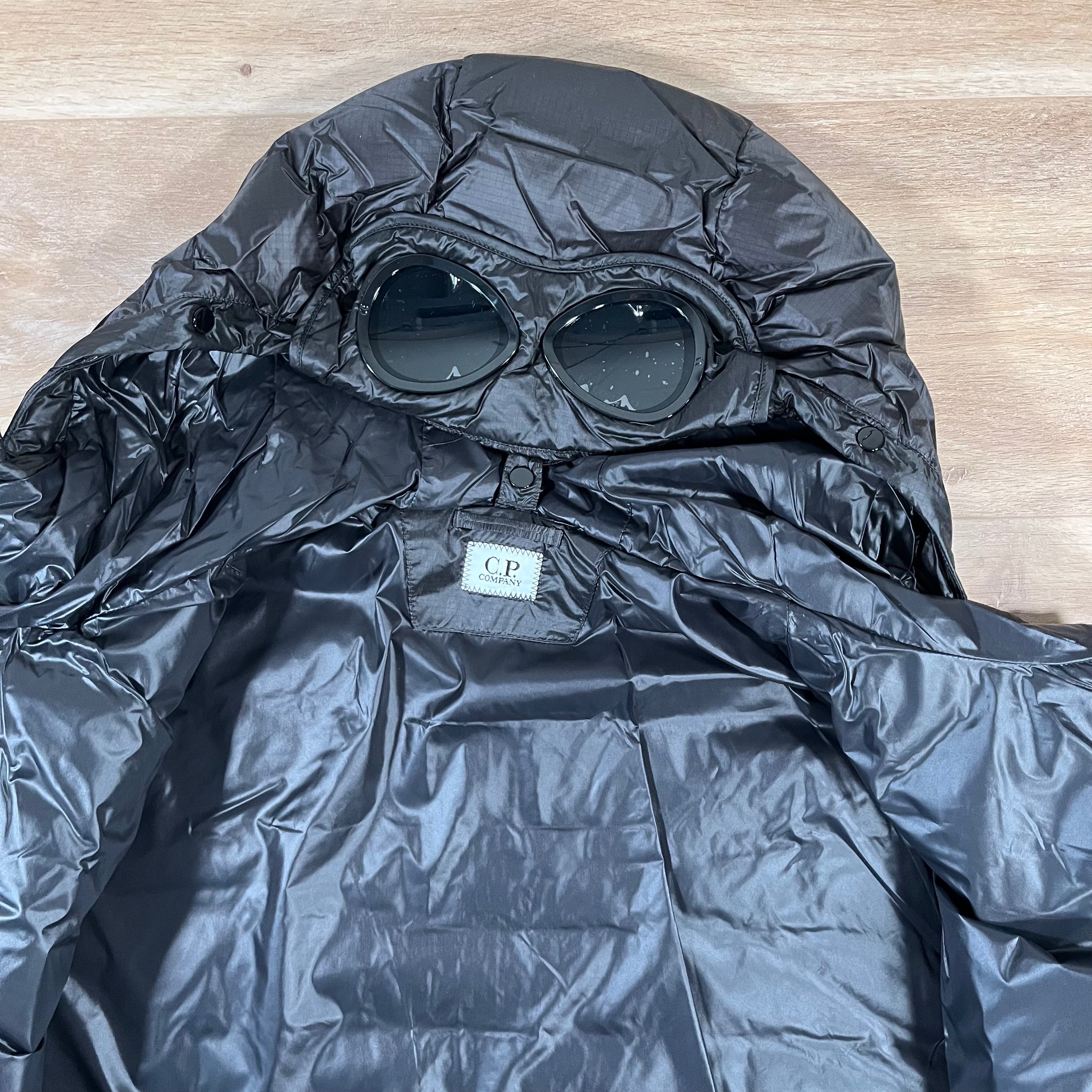 CP Company DD Shell Goggle Down Jacket in Black Ironleague