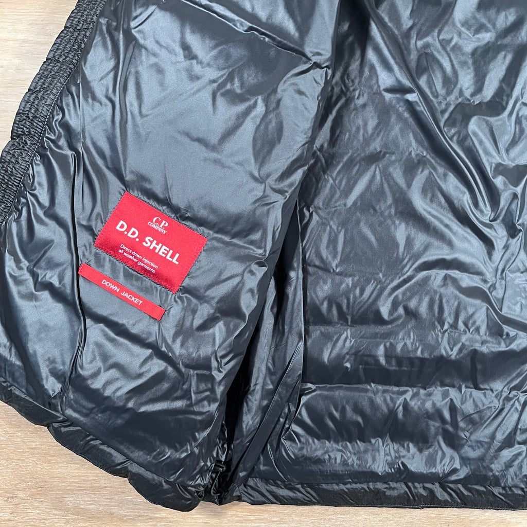 CP Company DD Shell Goggle Down Jacket in Black Ironleague