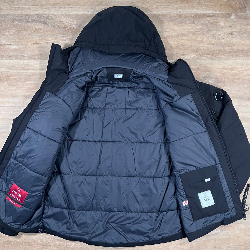 CP Company Pro-Tek Padded Lens Jacket in Black Ironleague