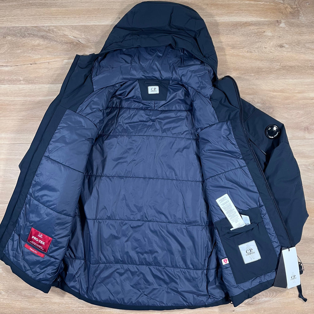CP Company Pro-Tek Padded Lens Jacket in Navy Ironleague
