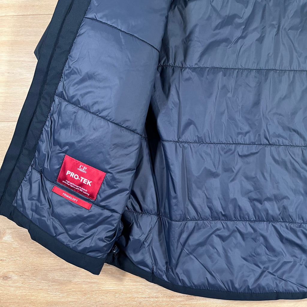 CP Company Pro-Tek Padded Lens Jacket in Navy Ironleague