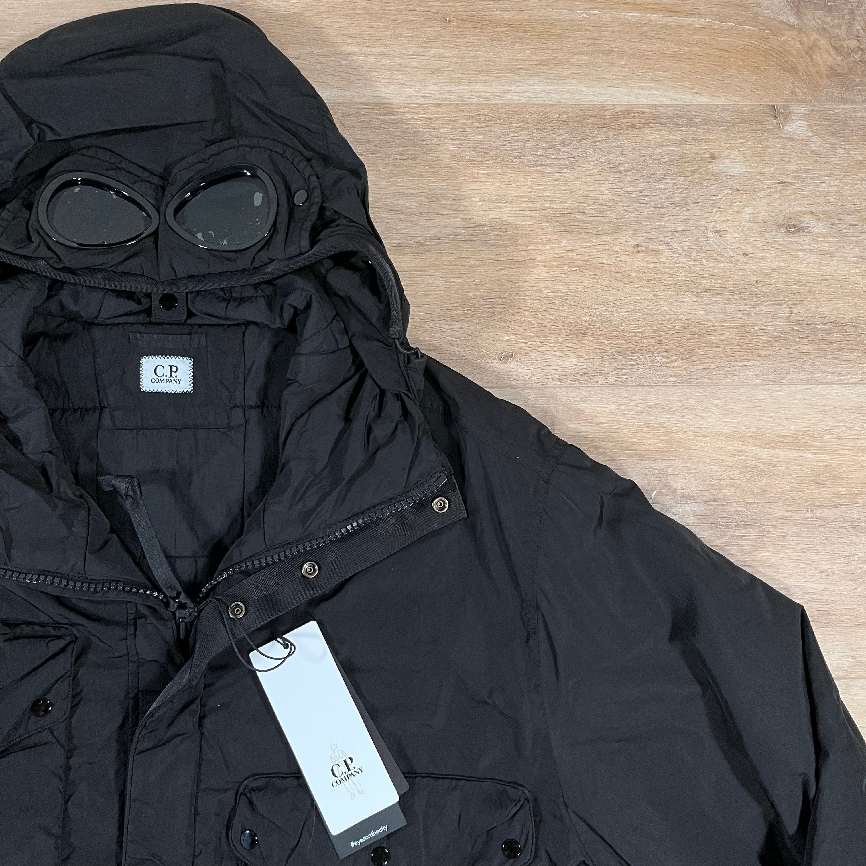 CP Company Chrome-R Goggle Jacket in Black Ironleague