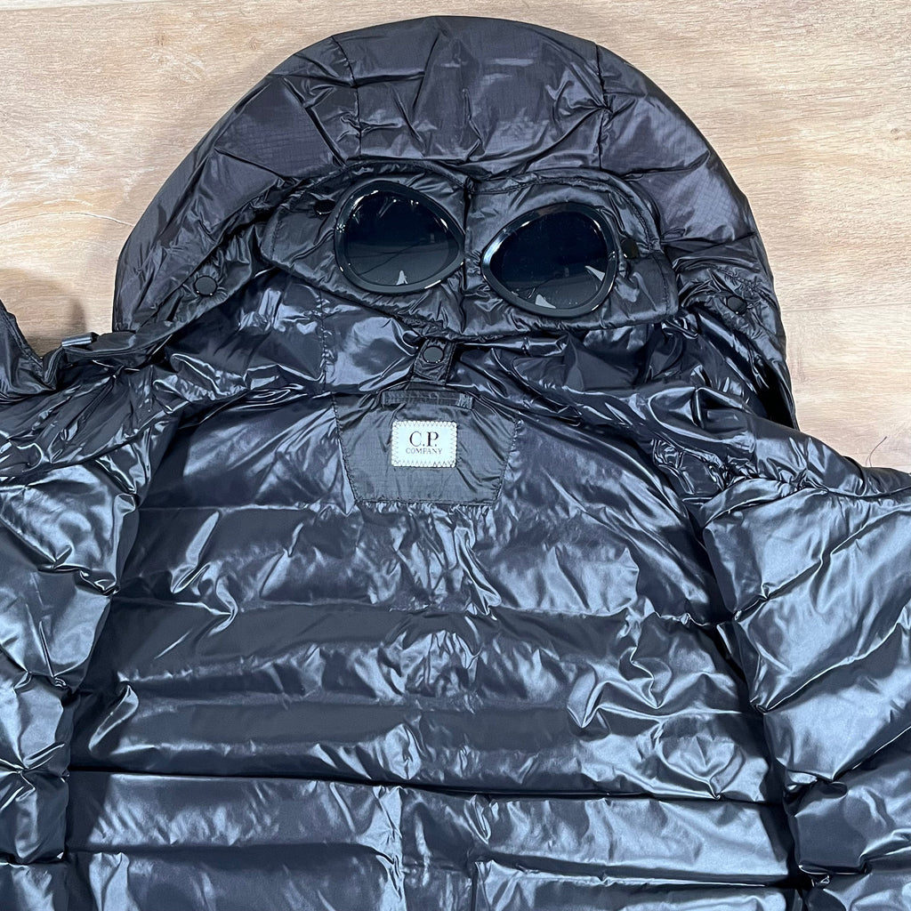 CP Company DD Shell Goggle Down Gilet in Black Ironleague