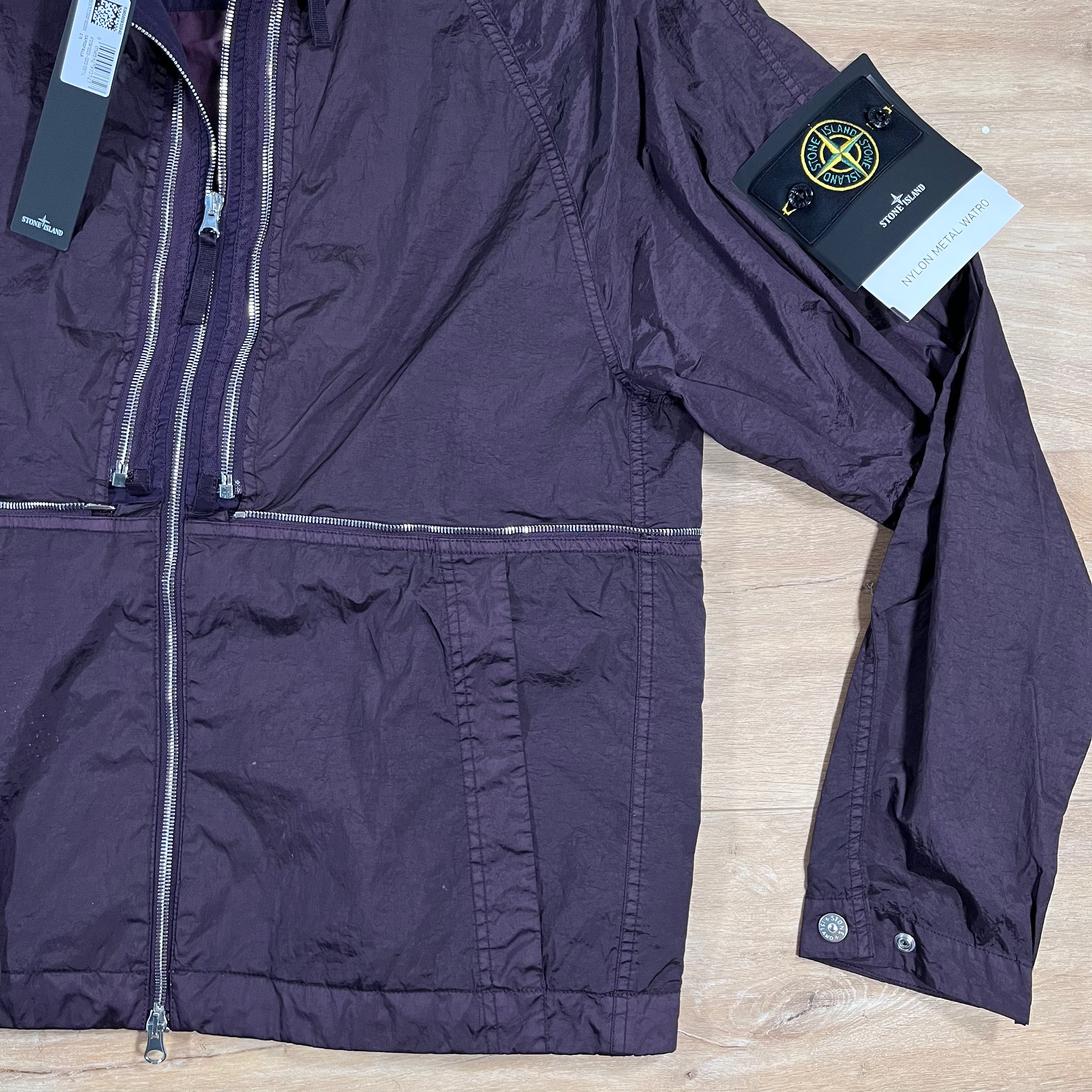 Stone Island Nylon Metal Watro-TC Convertible Jacket in Burgundy Ironleague