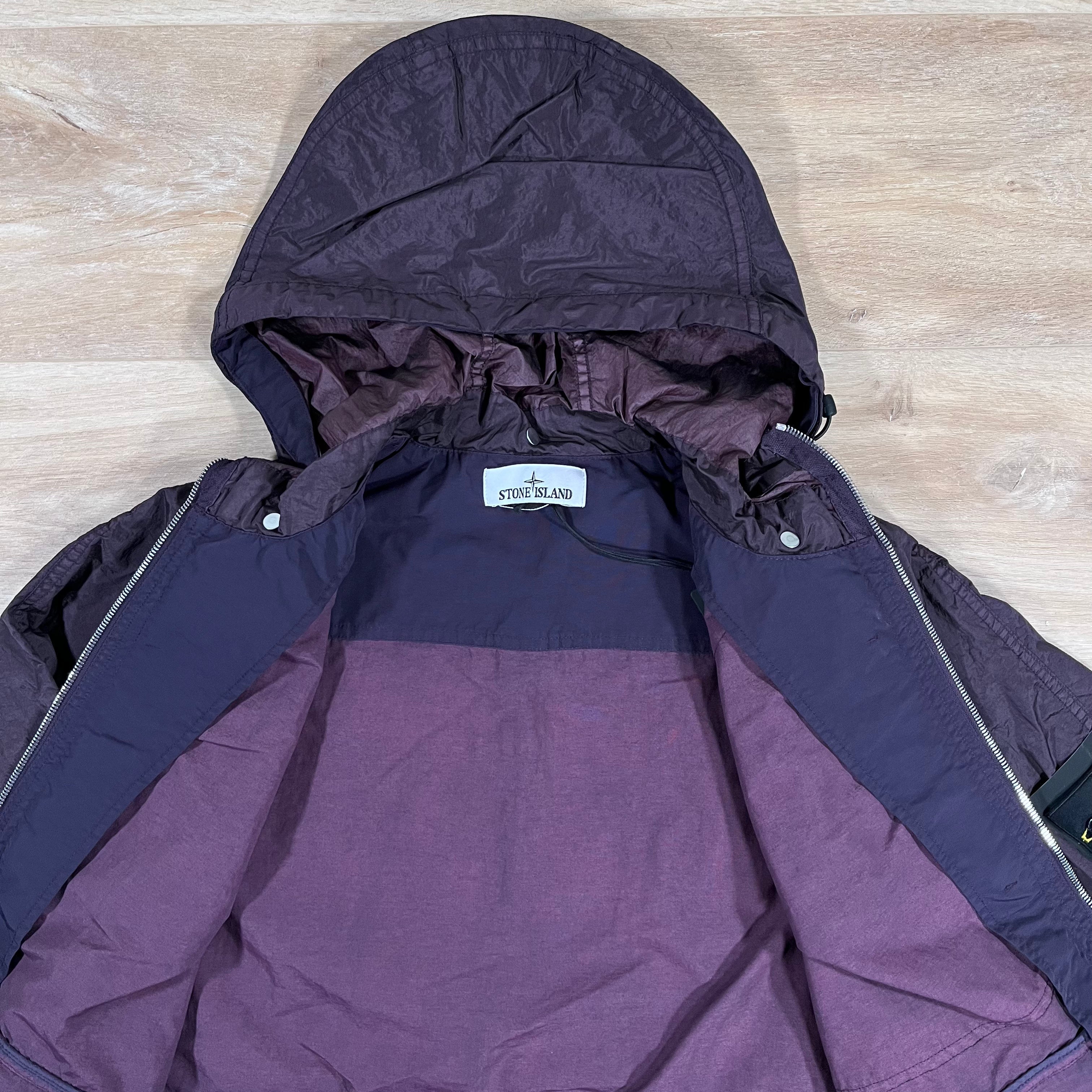 Stone Island Nylon Metal Watro-TC Convertible Jacket in Burgundy Ironleague