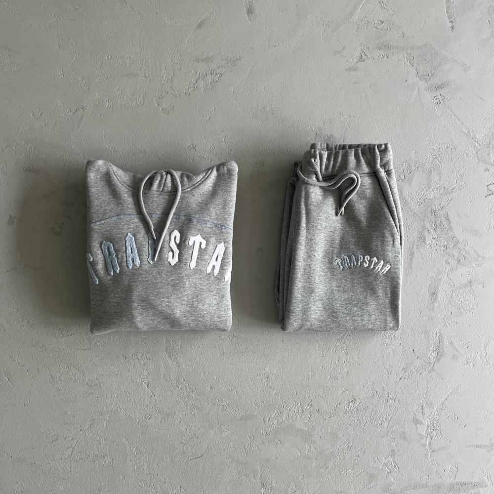 Trapstar Irongate Arch Tracksuit - Grey/White Ironleague