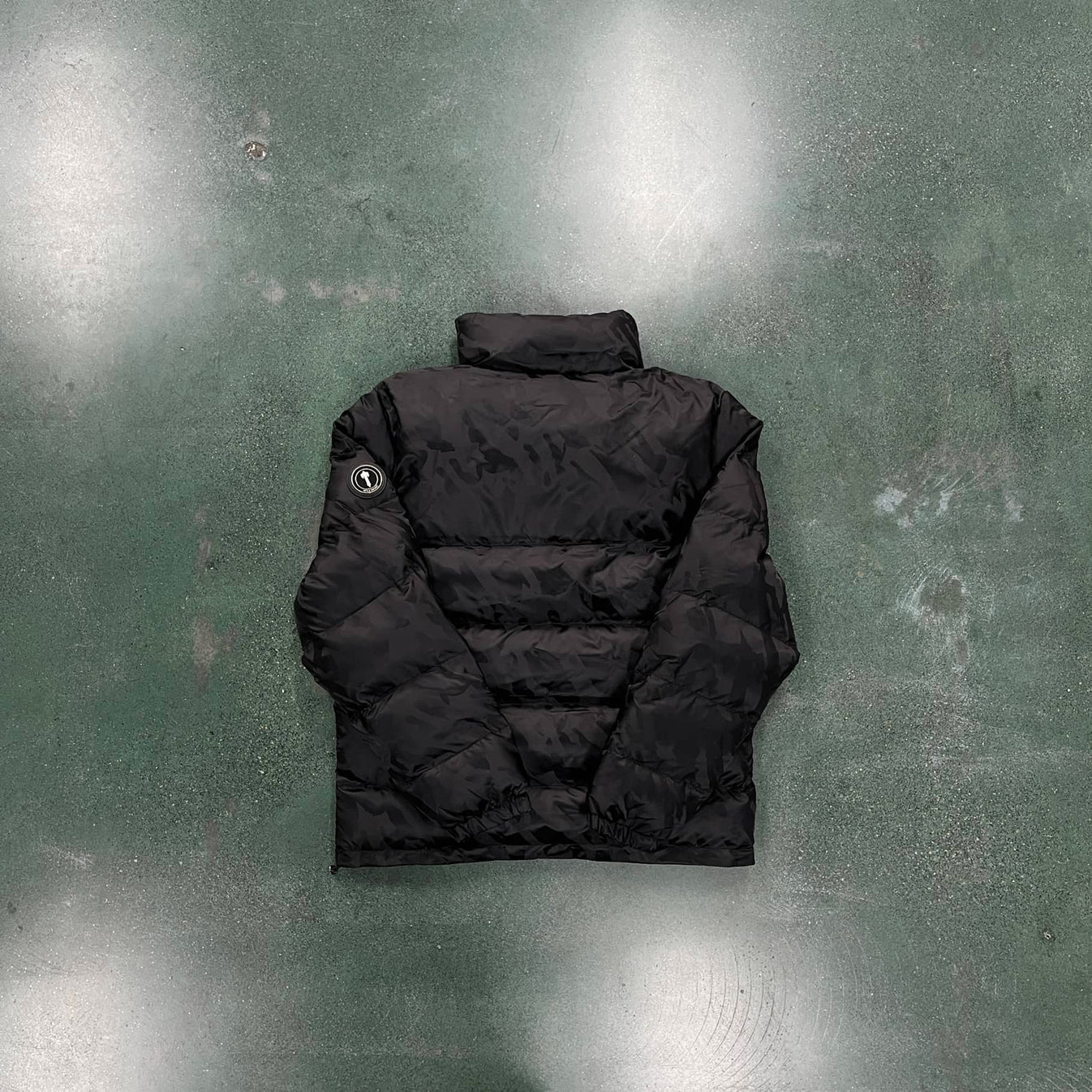 Trapstar Irongate T Jacquard Puffer Jacket - Black/Blue Ironleague