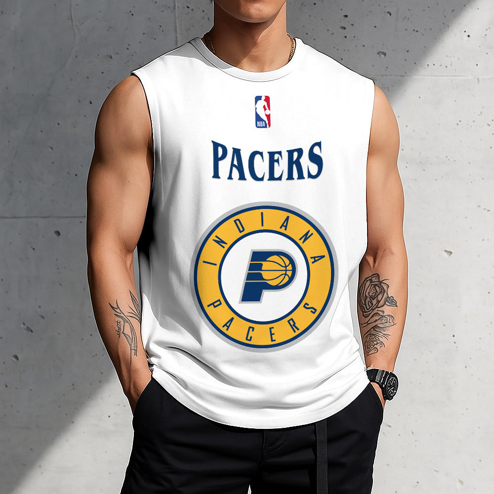 FINAL SALE - NEW CUSTOMIZED NBA06 IPA INDIANA PACERS TANKTOP & GYM SHIRT