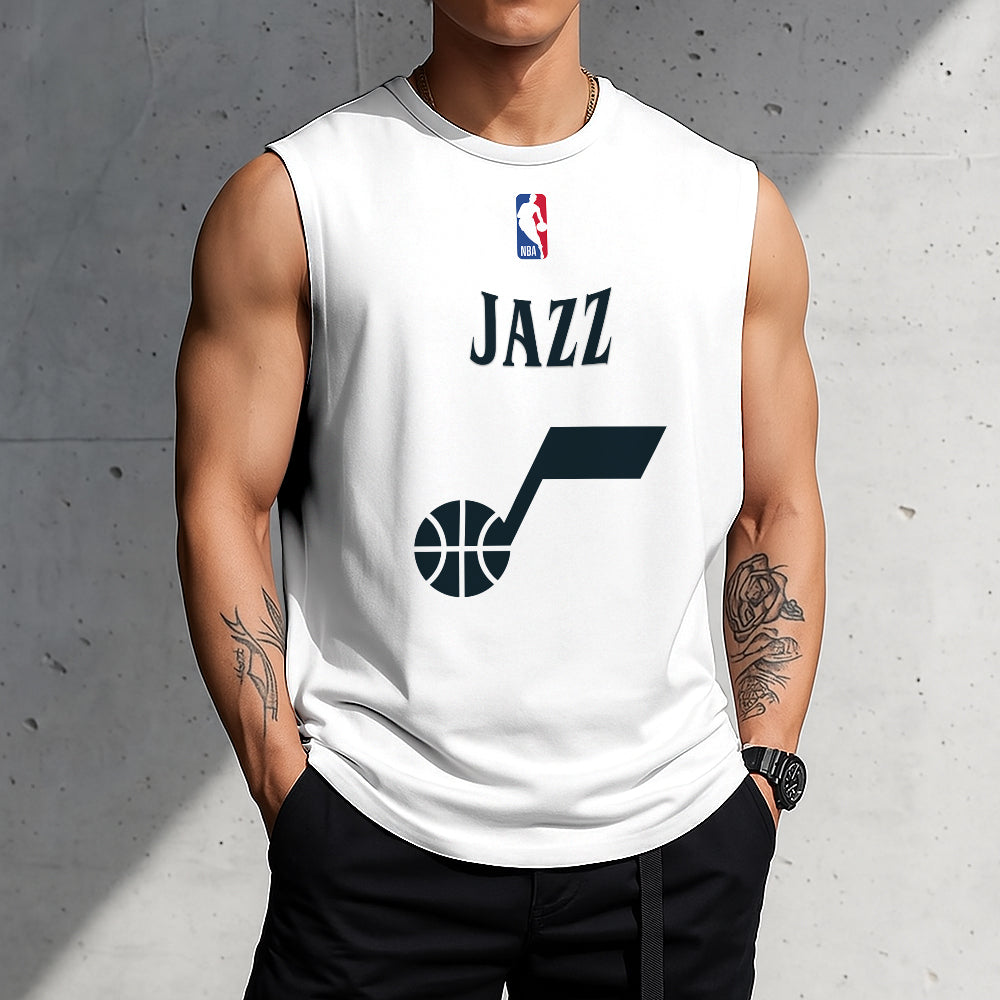 FINAL SALE - NEW CUSTOMIZED NBA29 UJZ UTAH JAZZ TANKTOP & GYM SHIRT