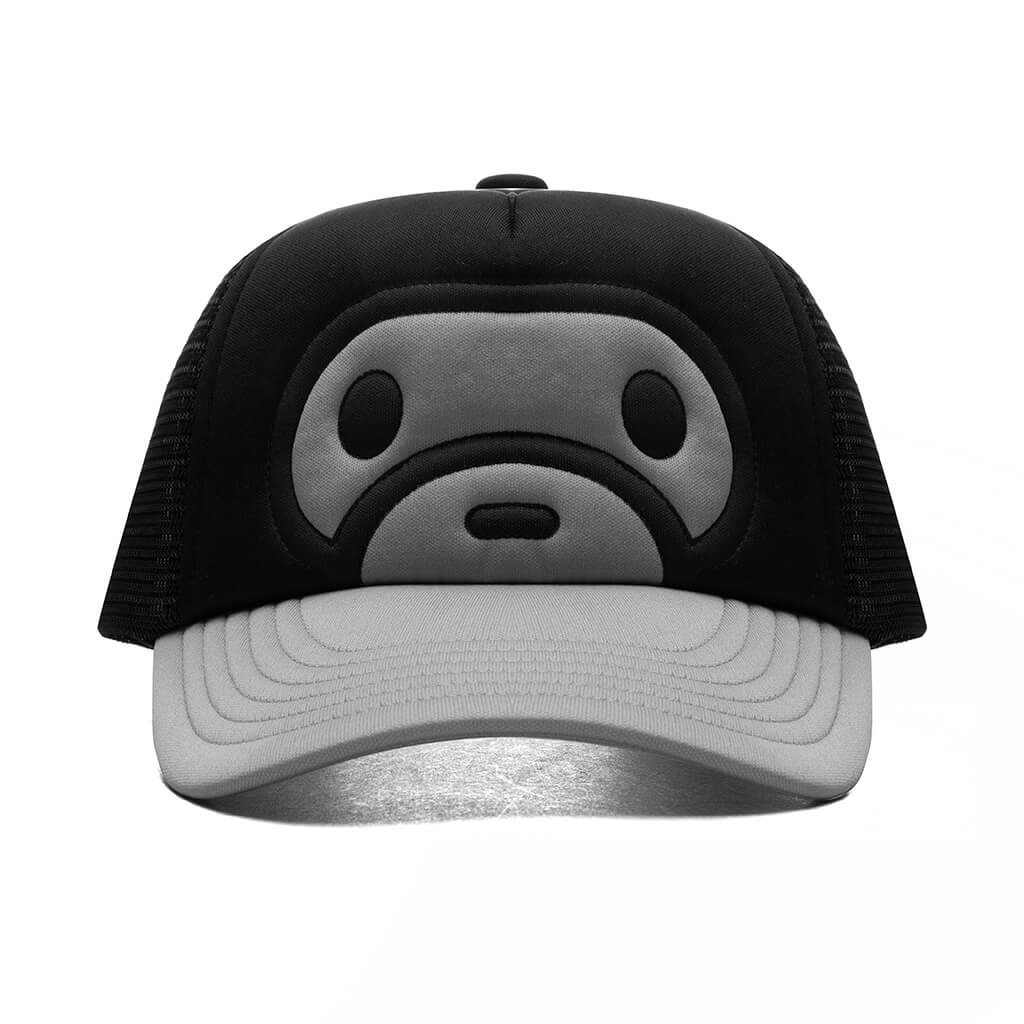 A BATHING APE Kid's Milo Face Mesh Cap - Black