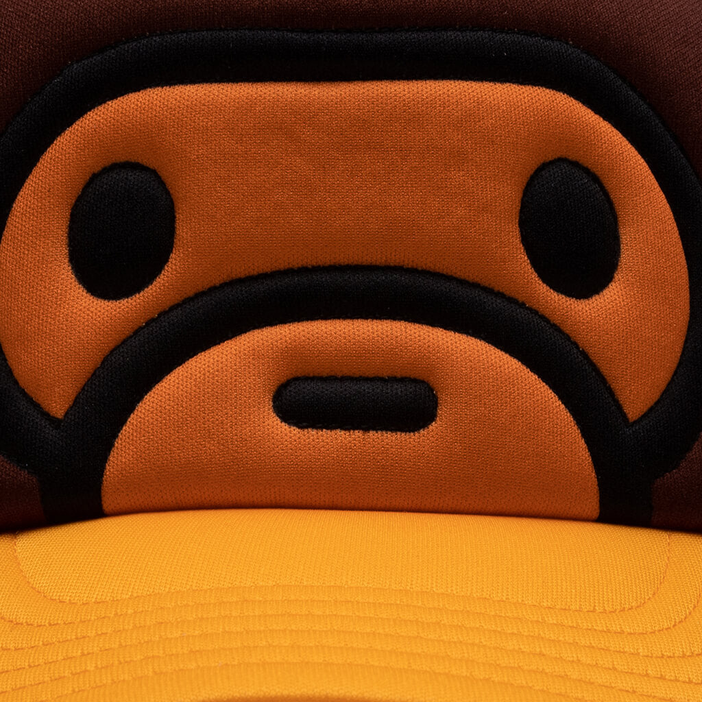 A BATHING APE Kid's Milo Face Mesh Cap - Brown