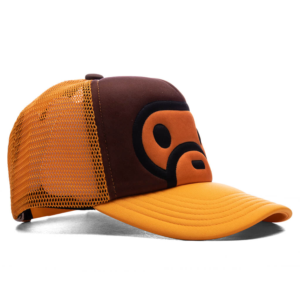 A BATHING APE Kid's Milo Face Mesh Cap - Brown