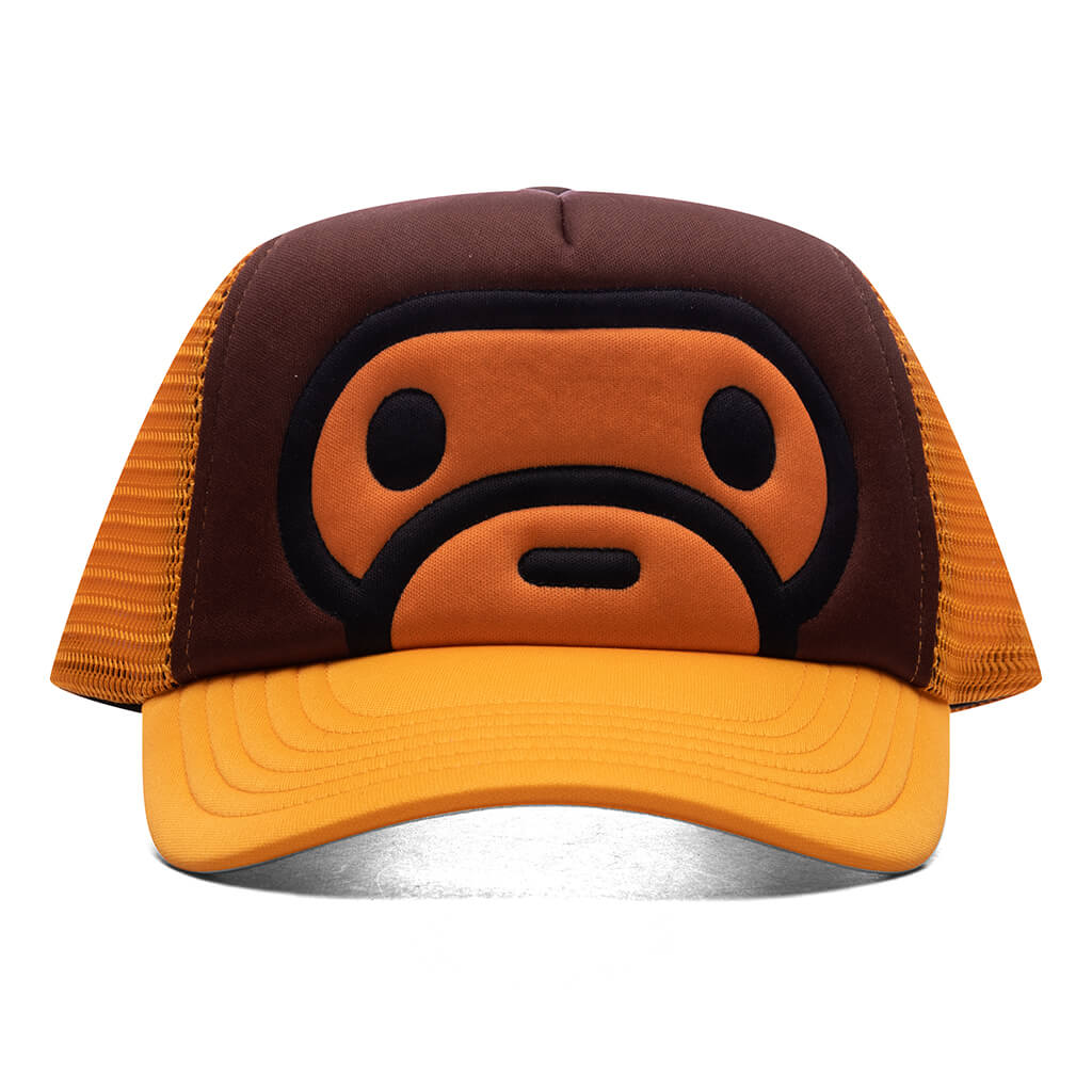 A BATHING APE Kid's Milo Face Mesh Cap - Brown