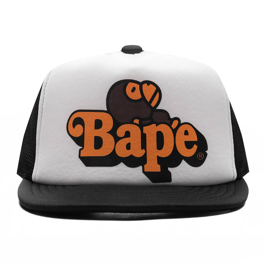 A BATHING APE Kid's Milo on Bape Mesh Cap - Black