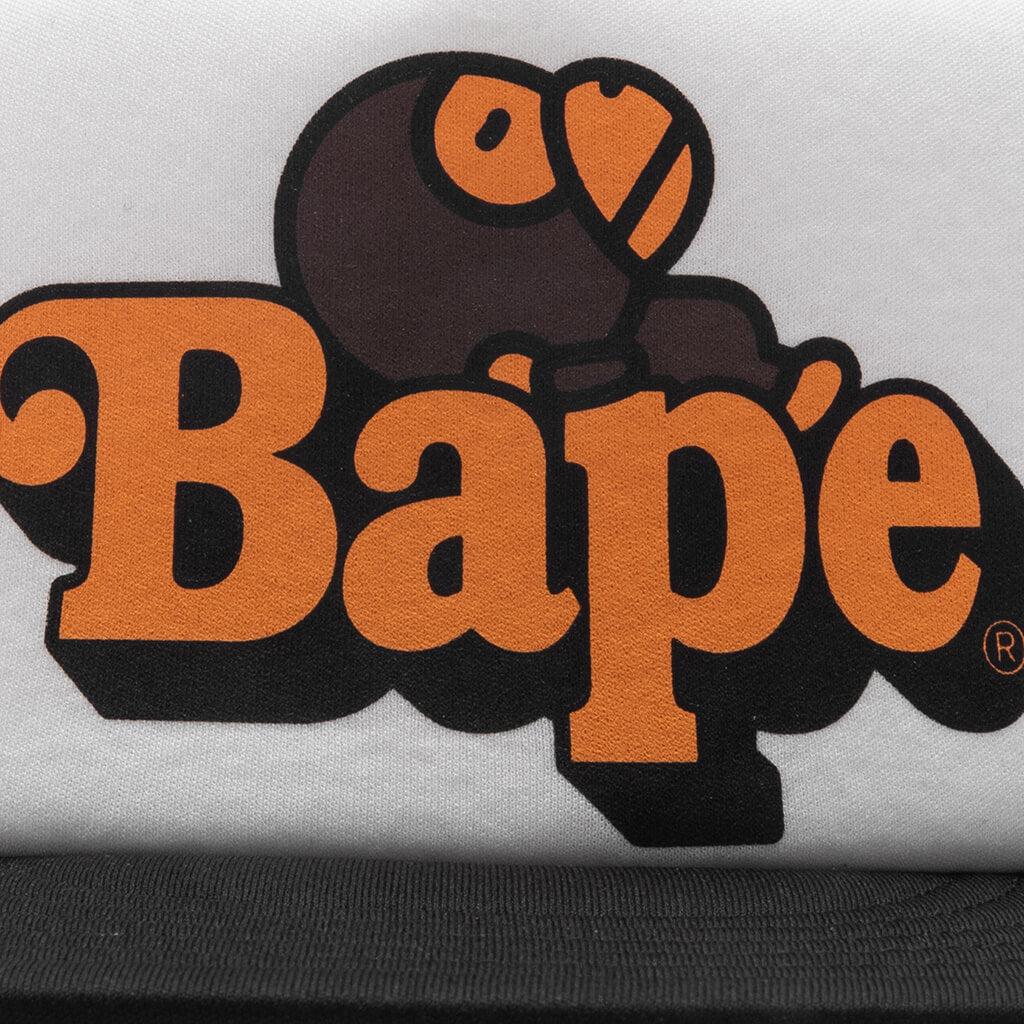 A BATHING APE Kid's Milo on Bape Mesh Cap - Black