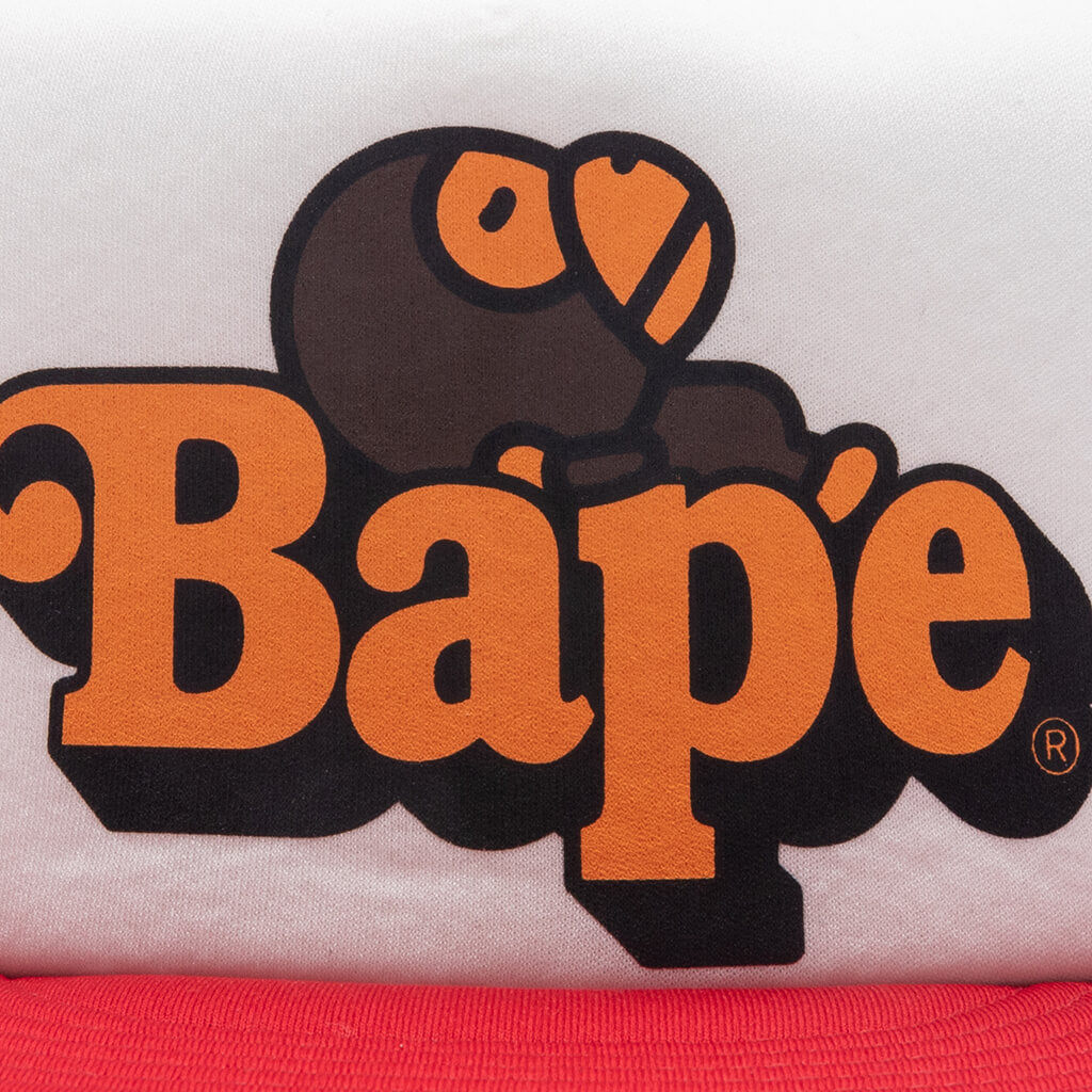 A BATHING APE Kid's Milo on Bape Mesh Cap - Red
