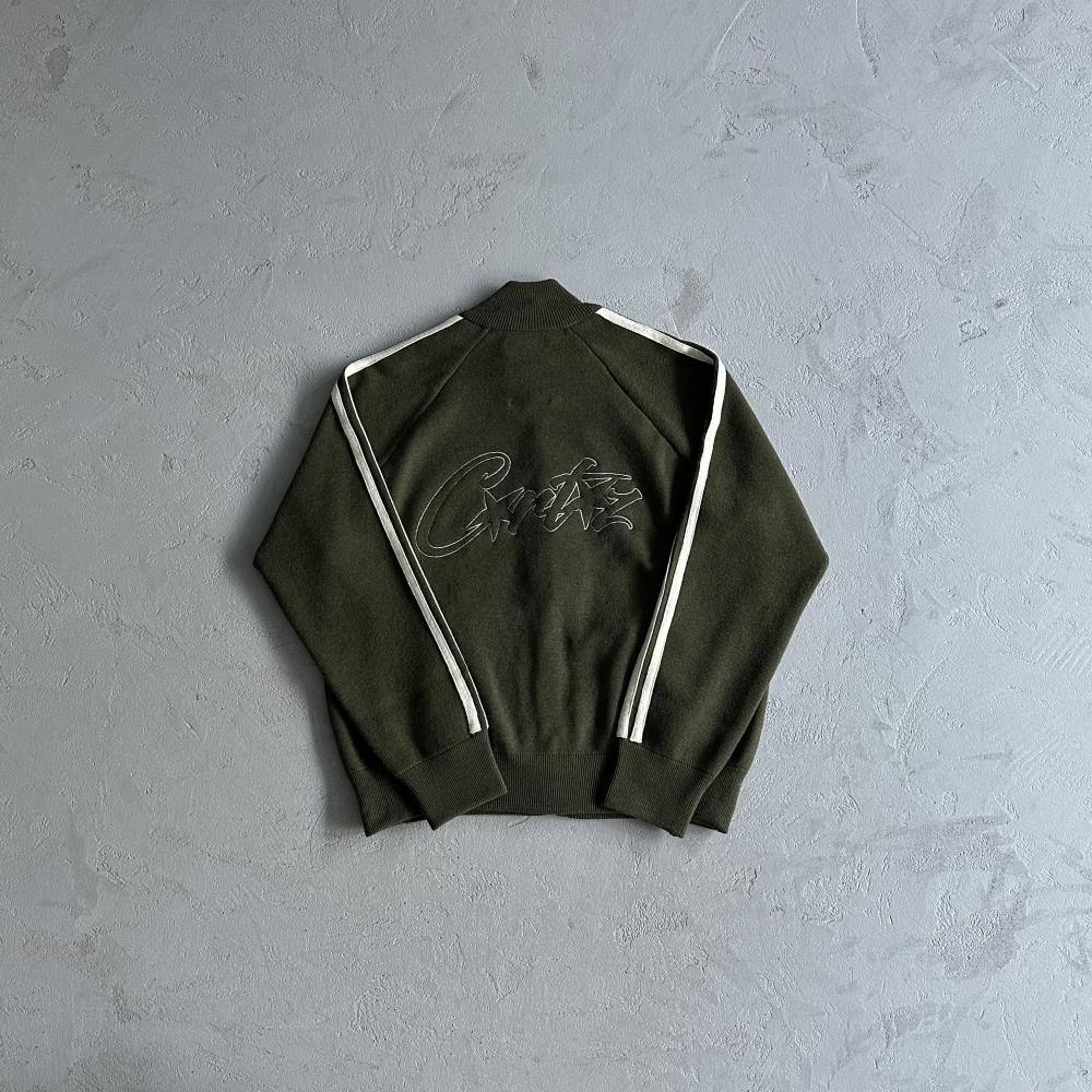 Corteiz Knit Zip-Up Fleece - Green Ironleague