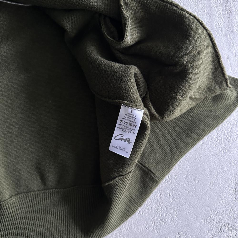 Corteiz Knit Zip-Up Fleece - Green Ironleague