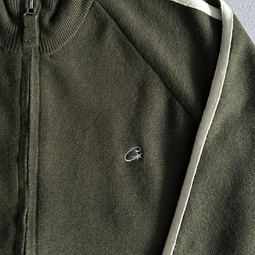 Corteiz Knit Zip-Up Fleece - Green Ironleague