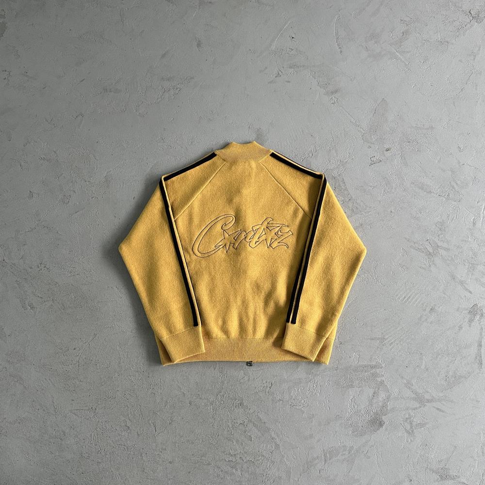 Corteiz Knit Zip-Up Fleece - Yellow Ironleague