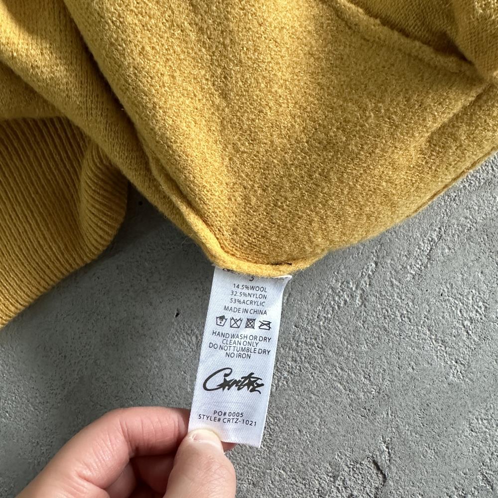 Corteiz Knit Zip-Up Fleece - Yellow Ironleague