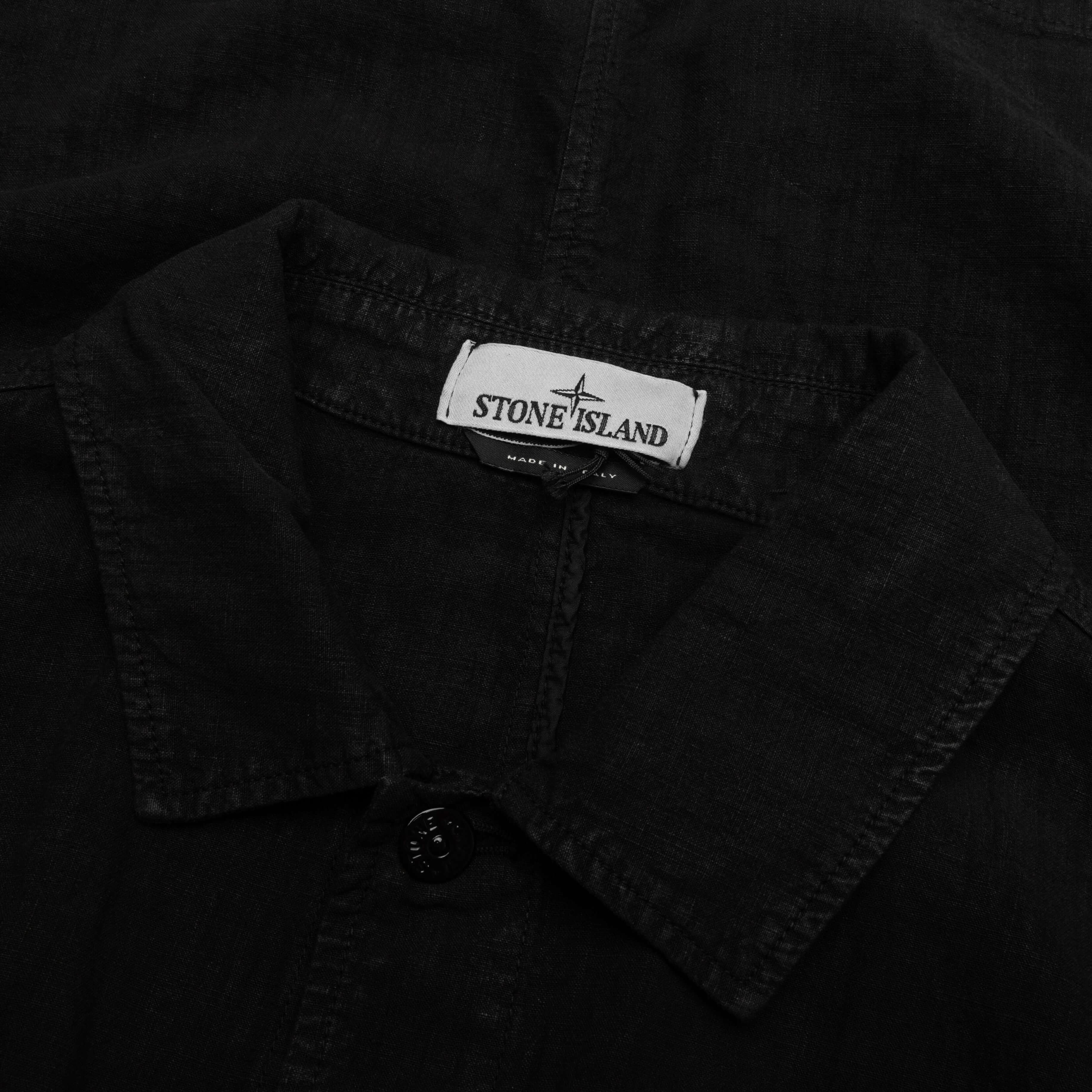 Stone Island Lino Nylon Tela Field Jacket - Black