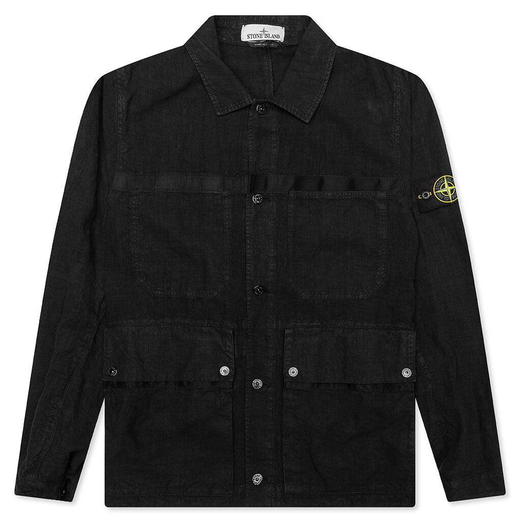 Stone Island Lino Nylon Tela Field Jacket - Black