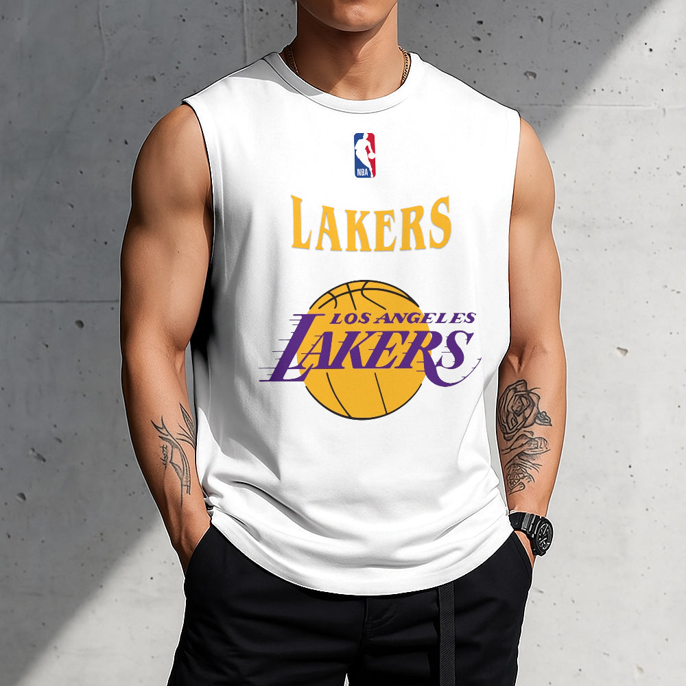 FINAL SALE - NEW CUSTOMIZED NBA09 LLA LOS ANGELES LAKERS TANKTOP & GYM SHIRT