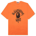 A BATHING APE Mad College Garment Dyed Relaxed Fit Tee - Orange