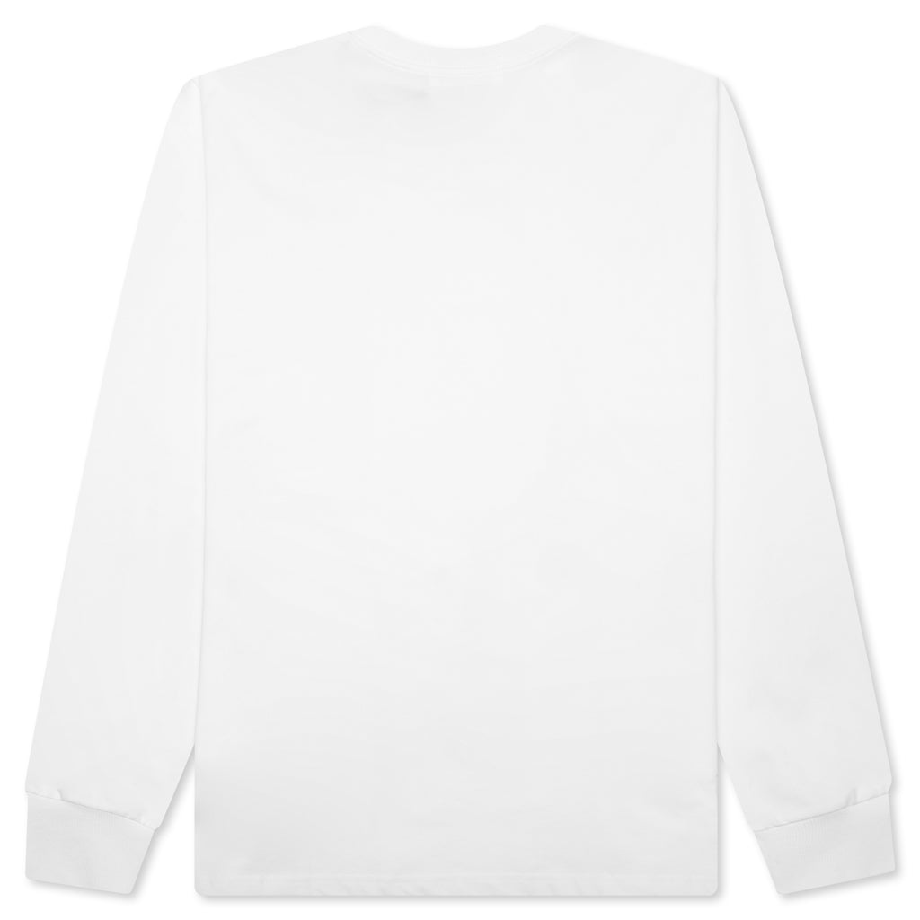 A BATHING APE Marbling Camo Ape Head Relaxed Fit L/S Tee - White