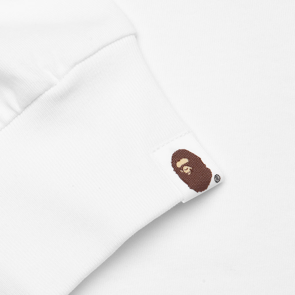 A BATHING APE Marbling Camo Ape Head Relaxed Fit L/S Tee - White