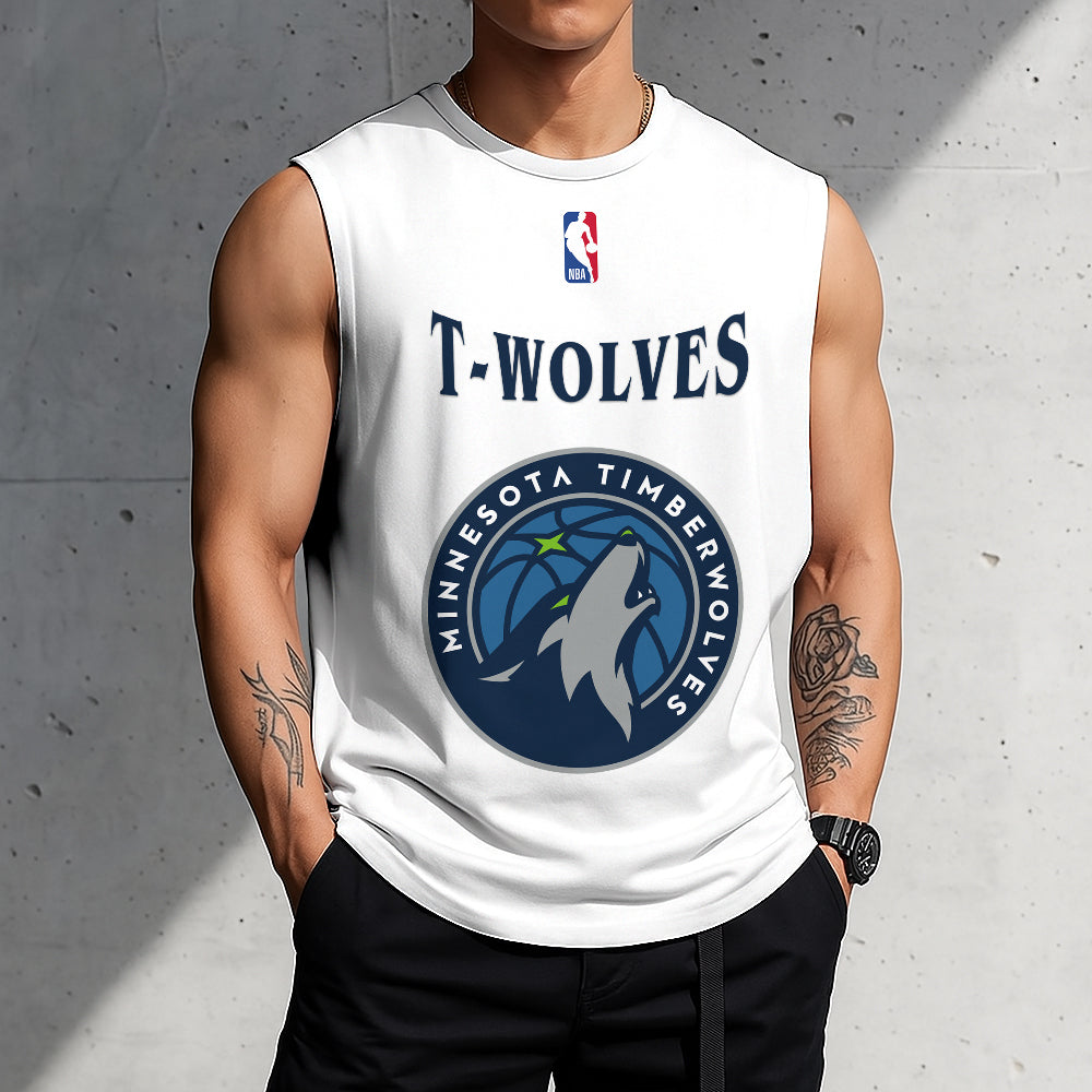 FINAL SALE - NEW CUSTOMIZED NBA05 MTW MINNESOTA TIMBERWOLVES TANKTOP & GYM SHIRT