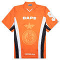 A BATHING APE Multi Logo Relaxed Fit Soccer Jersey - Orange