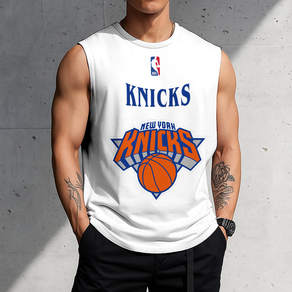FINAL SALE - NEW CUSTOMIZED NBA04 NYK NEW YORK KNICKS TANKTOP & GYM SHIRT