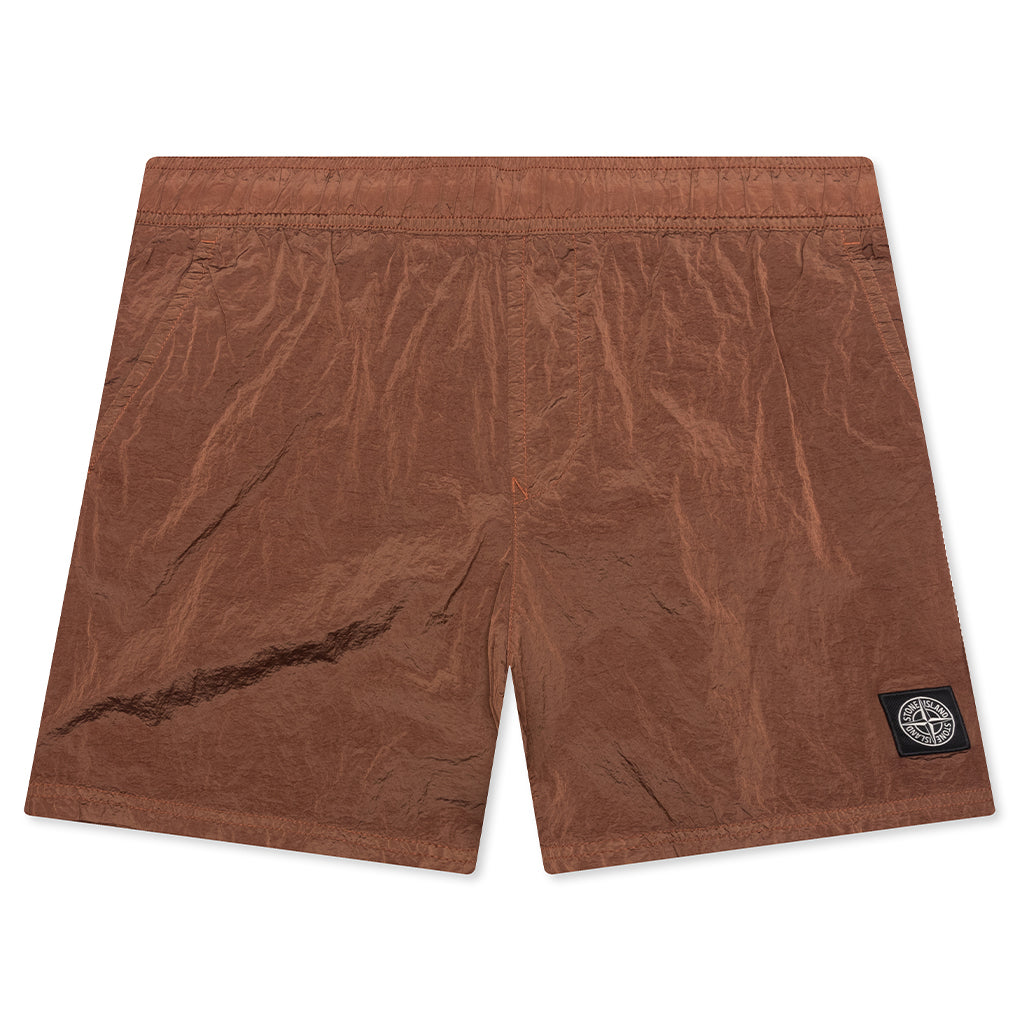 Stone Island Nylon Metal Regular Fit Shorts - Rust