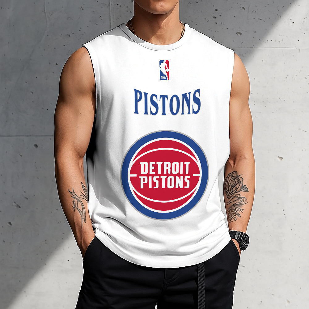 FINAL SALE - NEW CUSTOMIZED NBA14 DPI DETROIT PISTONS TANKTOP & GYM SHIRT
