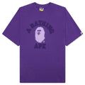 A BATHING APE Pixal College Relaxed Fit Tee - Purple