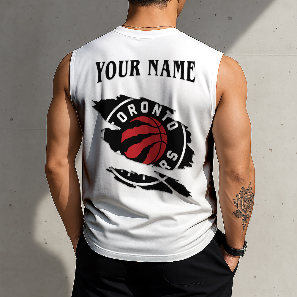 FINAL SALE - NEW CUSTOMIZED NBA24 TRA TORONTO RAPTORS TANKTOP & GYM SHIRT