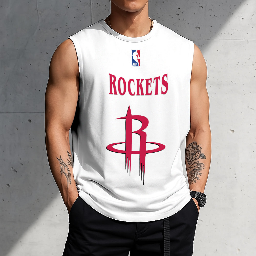 FINAL SALE - NEW CUSTOMIZED NBA07 HRO HOUSTON ROCKETS TANKTOP & GYM SHIRT