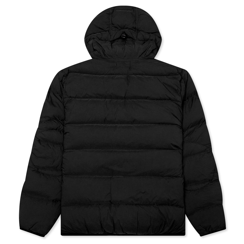 Stone Island Real Feather Hooded Jacket - Black